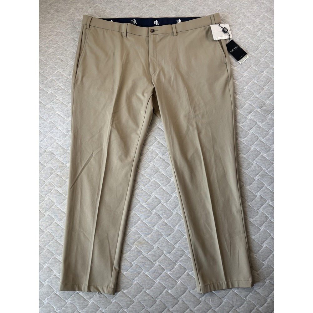 Lauren Ralph Lauren Pants Mens 44x30 Beige Norton Active Classic Stretch Dress